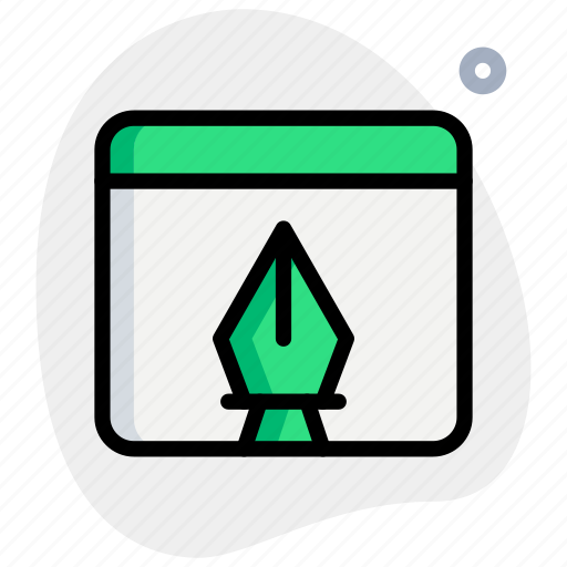 Pentool, browser, education, learning icon - Download on Iconfinder