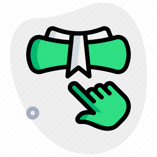 Touch, certificated, learning, badge icon - Download on Iconfinder