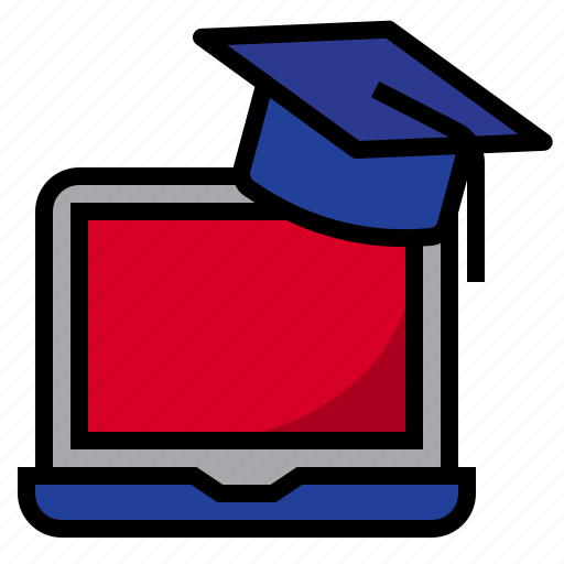 Laptop, and, graduate, education, school, learn, study icon - Download on Iconfinder