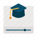 digital, education, mortarboard, online, learning, elearning, course, class