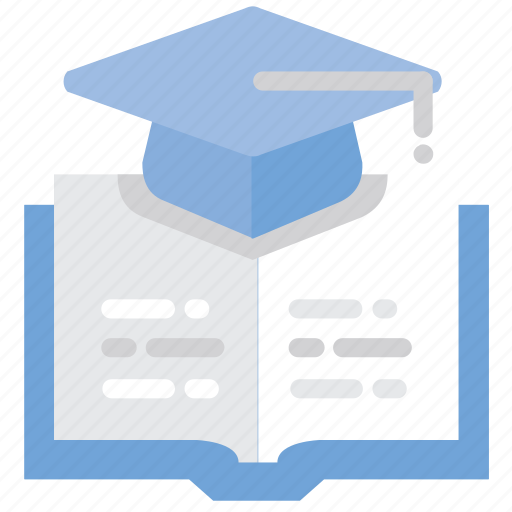 Book, education, elearning, student hat icon - Download on Iconfinder