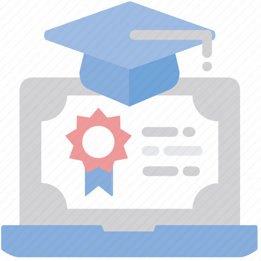 Certificate, certification, computer, education, elearning, grade, student hat icon - Download on Iconfinder