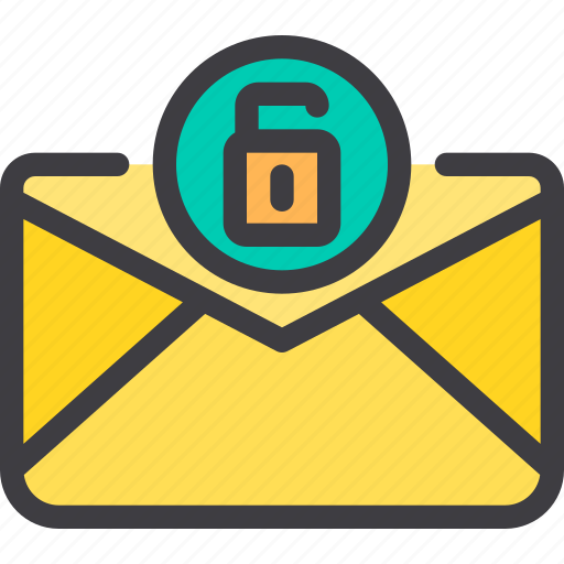 Communication, email, letter, mail, unlock icon - Download on Iconfinder
