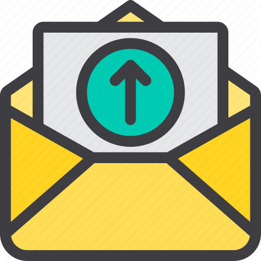 Communication, email, letter, mail, paper, upload icon - Download on Iconfinder