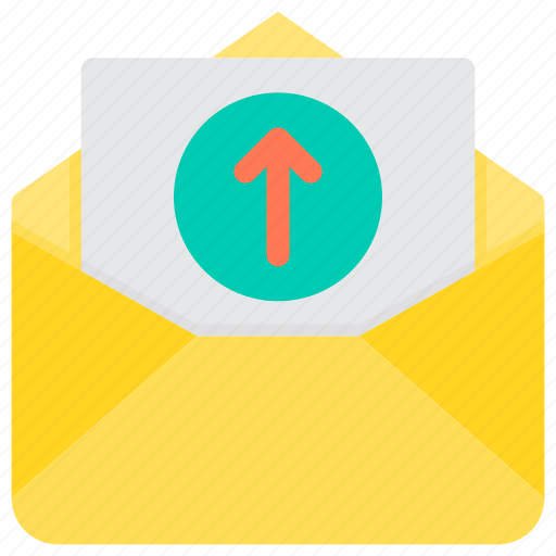 Communication, email, letter, mail, paper, upload icon - Download on Iconfinder