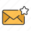 bookmark, communucation, email, envelope, interface, mail, star 