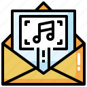 music, message, envelope, email, communications