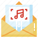 music, message, envelope, email, communications