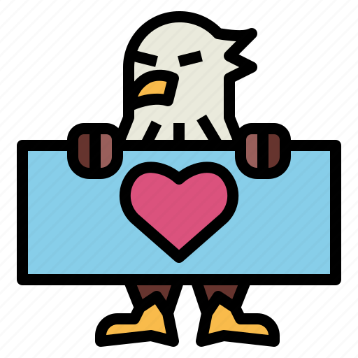 Eagle, hawk, bird, animal, kingdom, heart icon - Download on Iconfinder