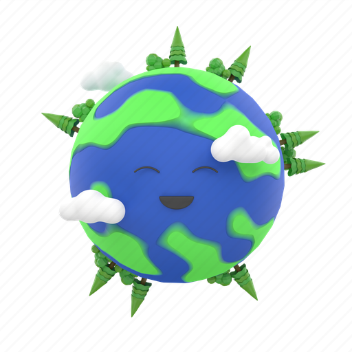 Healthy earth, eco planet, eco earth, green heart, green, plant, nature 3D illustration - Download on Iconfinder