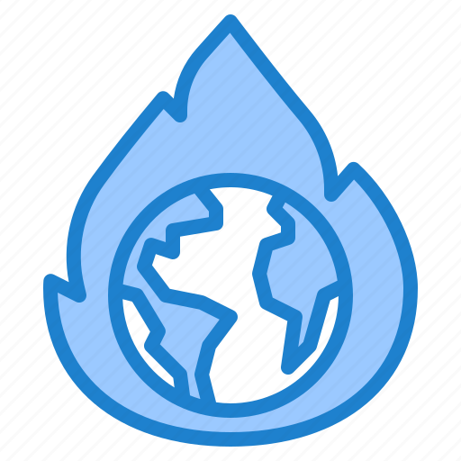 Fire, global, warming, earth, world, hot icon - Download on Iconfinder
