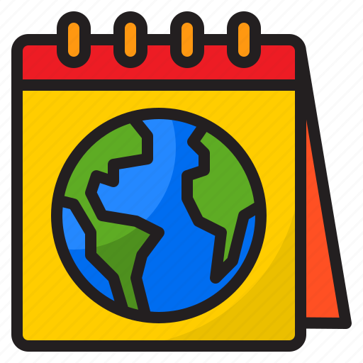 Calendar, world, global, earthday, planet icon - Download on Iconfinder