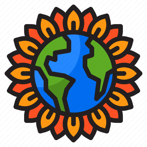 Earth, world, global, flower, planet icon - Download on Iconfinder