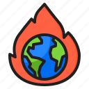 fire, global, warming, earth, world, hot