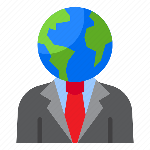 Businessman, management, earth, world, global icon - Download on Iconfinder