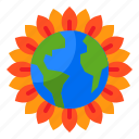 earth, world, global, flower, planet