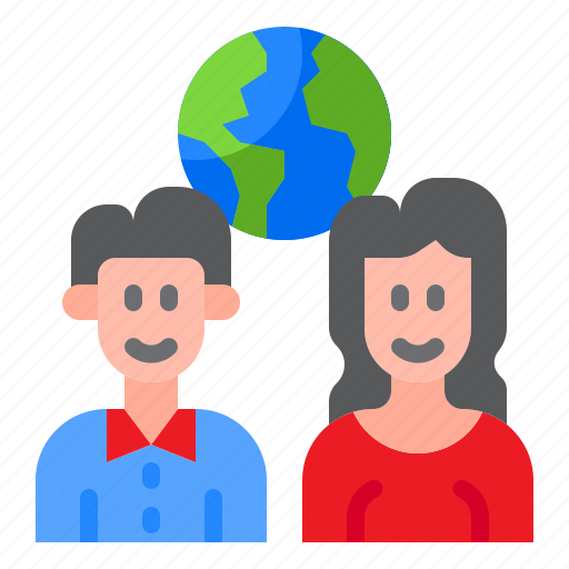 Earthday, man, world, woman, global icon - Download on Iconfinder
