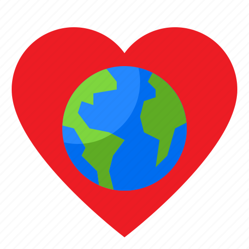 Heart, earth, world, global, love icon - Download on Iconfinder