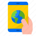mobilephone, earth, world, global, planet