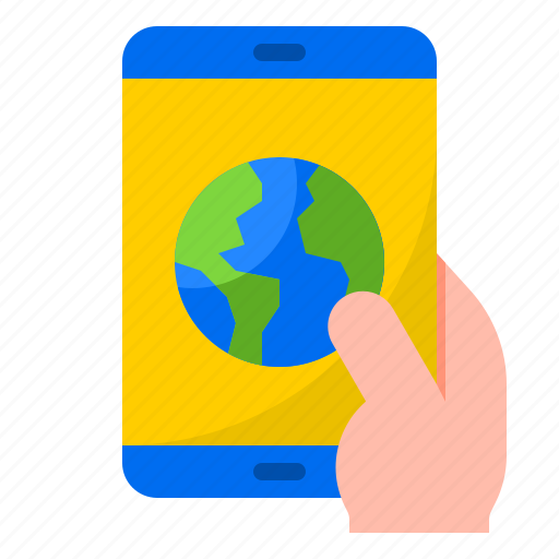 Mobilephone, earth, world, global, planet icon - Download on Iconfinder
