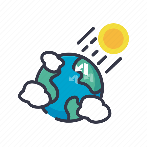 Greenhouse, effect, light, energy, earth, world icon - Download on Iconfinder
