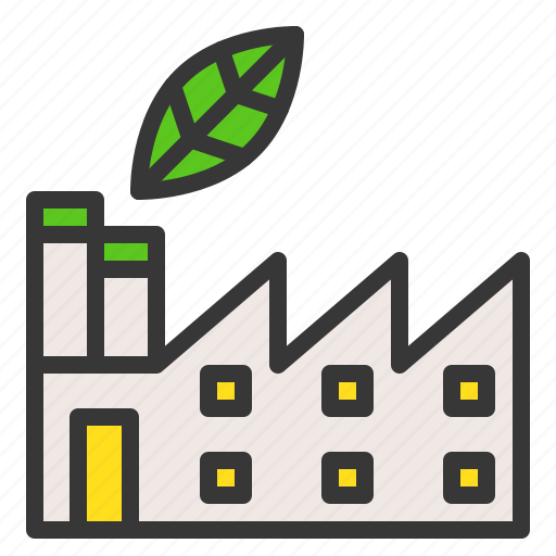 Earth day, environmental protection, factory, green, green energy, industry, green factory icon - Download on Iconfinder