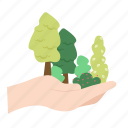 forest, hand, holding, nature, save, world, international, environment, planet