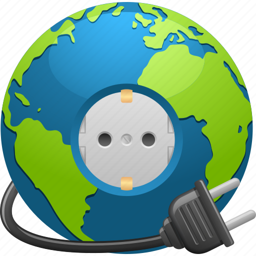 Earth, electricity, environment, globe, planet, plug, socket icon - Download on Iconfinder