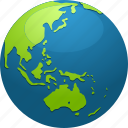 continent, earth, globe, map, oceania, planet
