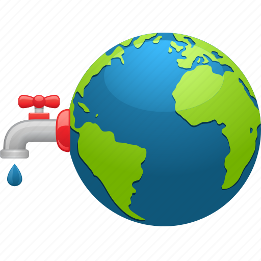 Earth, ecology, environment, faucet, globe, planet, water icon - Download on Iconfinder