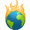 earth, ecology, environment, global warming, on fire, planet, pollution