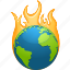 earth, ecology, environment, global warming, on fire, planet, pollution 