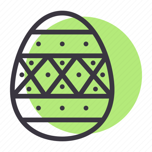Decorated, decoration, dots, easter, egg, paschal, stripes icon - Download on Iconfinder