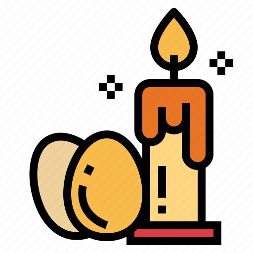 Candle, eggs, fire, light icon - Download on Iconfinder