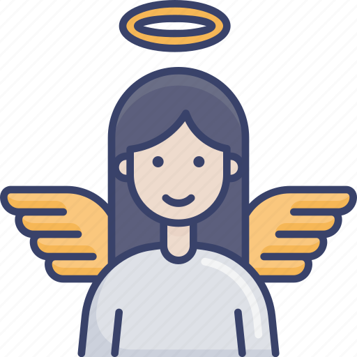 Angel, avatar, female, halo, spritual, wing, woman icon - Download on Iconfinder