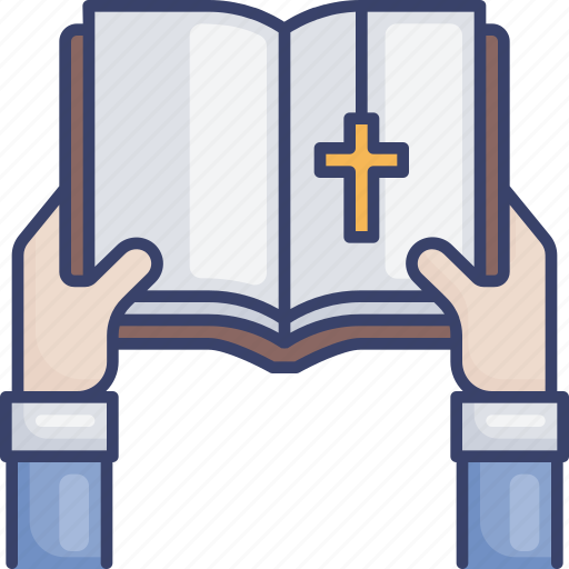 Bible, book, cross, gesture, hand, open, religion icon - Download on Iconfinder