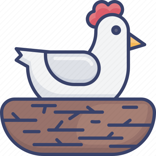 Animal, bird, chicken, ecology, nature, nest icon - Download on Iconfinder