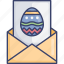 easter, egg, envelope, invitation, mail, message 