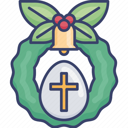 Cross, decor, decoration, religion, religious, wreath icon - Download on Iconfinder