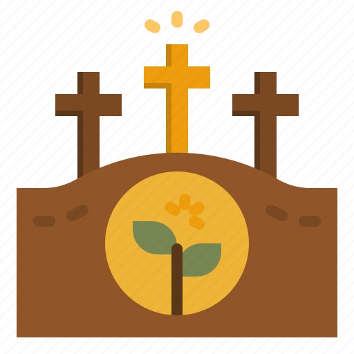 Calvary, hope, born, cross, cave icon - Download on Iconfinder