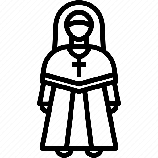Nun, catholic, christian, religious, woman icon - Download on Iconfinder