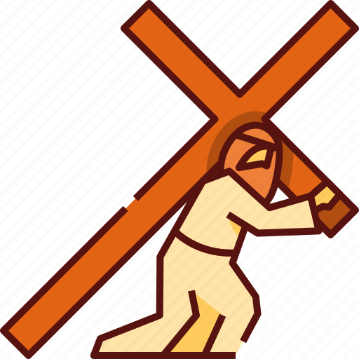Cross, carrying cross, jesus, easter, christ, religion, christian icon - Download on Iconfinder