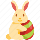 bunny, egg, bunny with egg, rabbit, easter, eggs, decoration