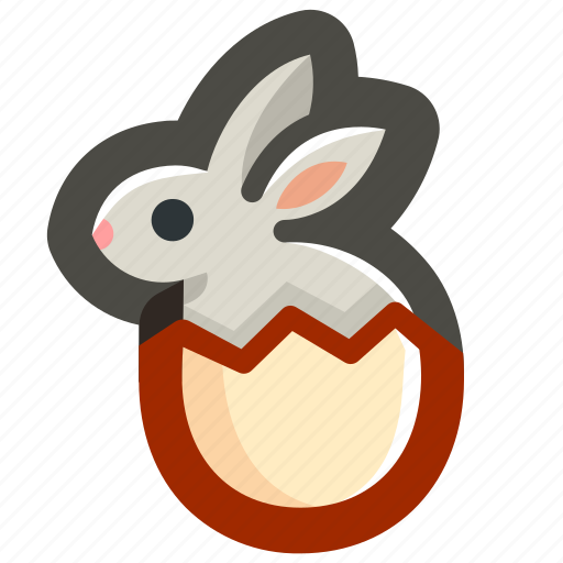 Bunny, easter, egg, eggshell, rabbit, shell icon - Download on Iconfinder