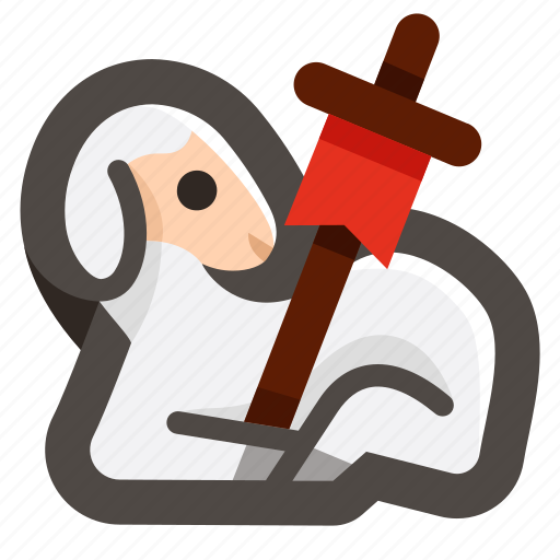 Banner, cross, easter, holy, jesus, lamb, sheep icon - Download on Iconfinder