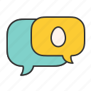 chat, comment, communication, easter, egg