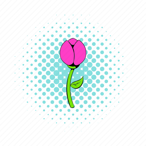 Cartoon, floral, flower, nature, pink, spring, tulip icon - Download on Iconfinder