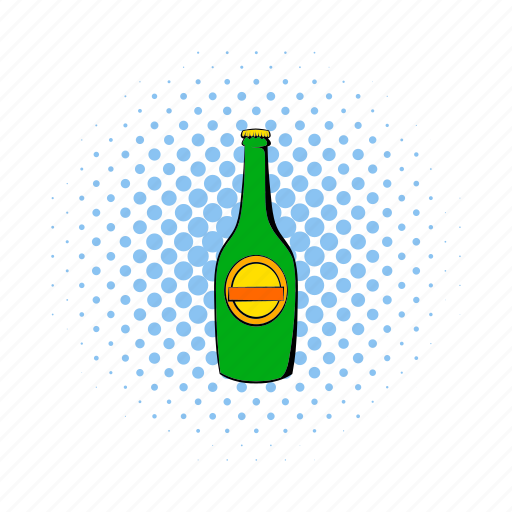 Alcohol, beer, bottle, cap, comics, lager, light icon - Download on Iconfinder