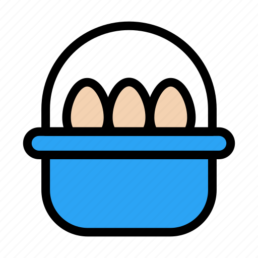 Egg, easter, basket, decoration, spring icon - Download on Iconfinder