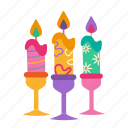 easter, candle, easter egg, rabbit, festivity, celebration, decoration